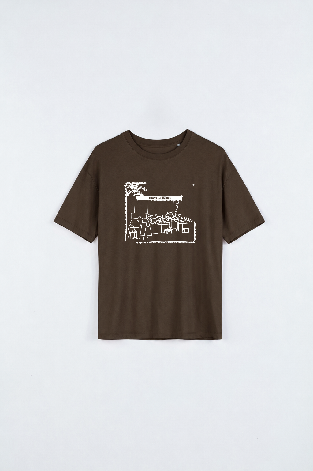 T-shirt Primeur - brun