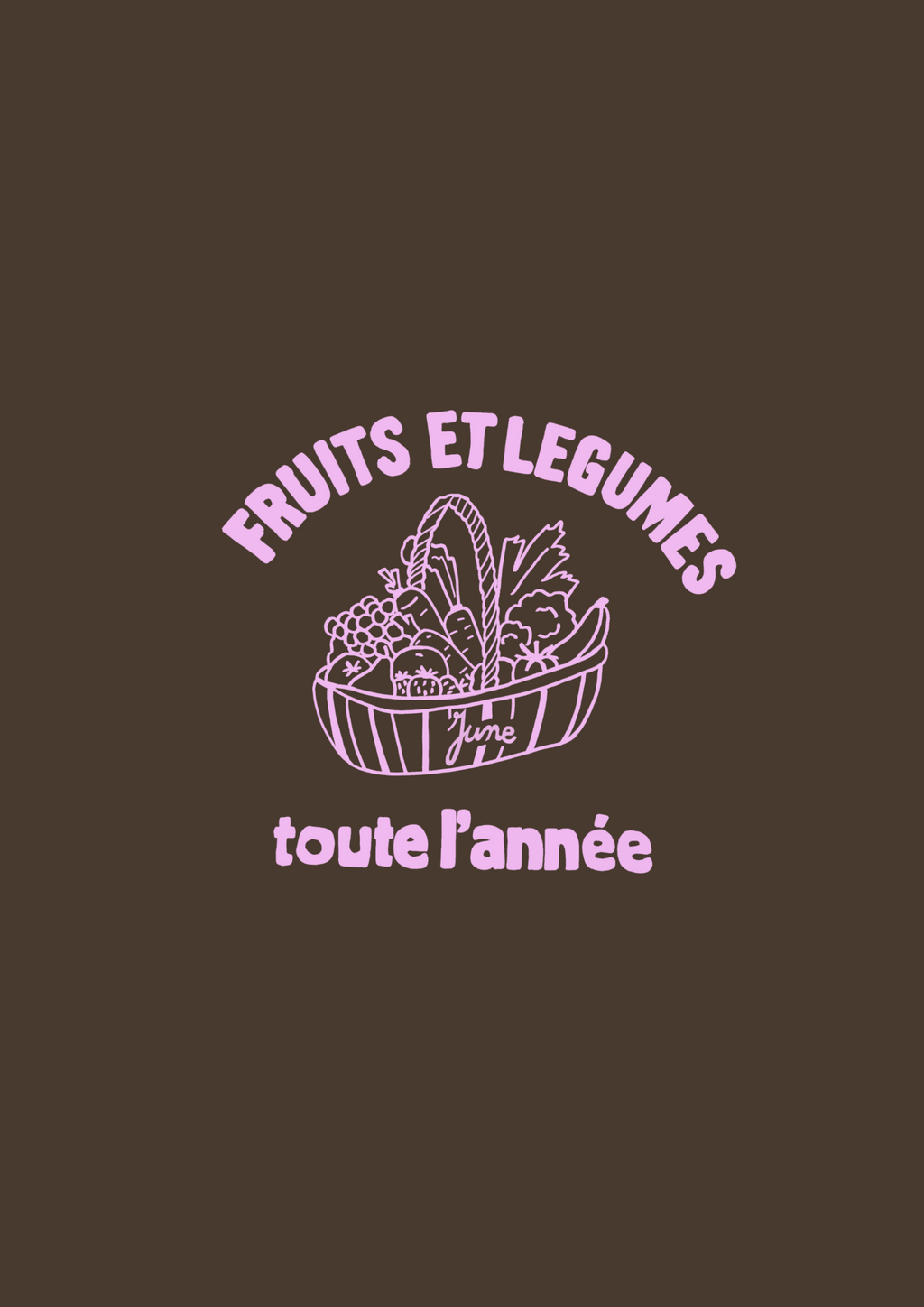 T-shirt Panier - Brun