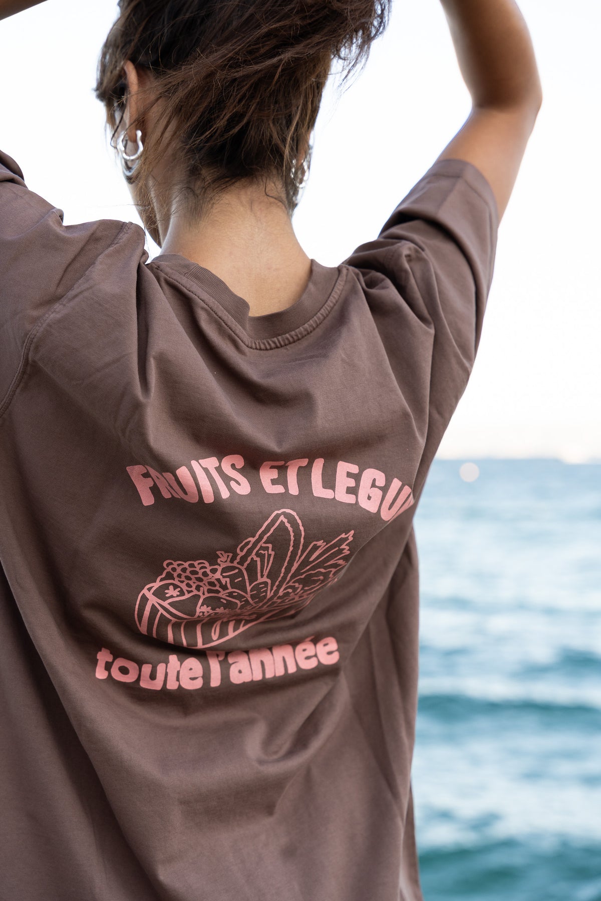 T-shirt Panier - Maron